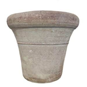 Terracotta Vaso Basso Liso with Border D30cm H25cm