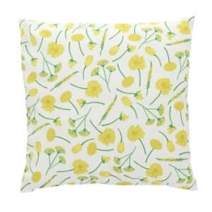 Outdoor Cushion Flowers Yellow