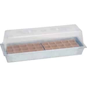 Greenhouse L PLUS POTS 58x19cm, Zinc Grey