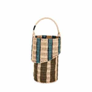Basket Kya Cylinder Turquoise Small