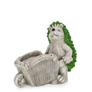 Hedgehog With Wheelbarrow Pot Holder H32.5cm
