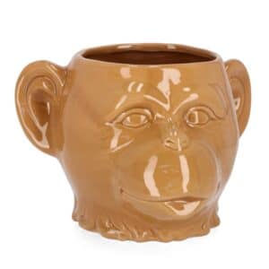 Jaiden Brown Monley Cover Pot H16.5cm