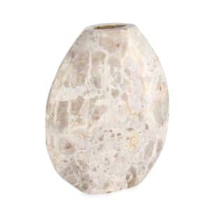 Crane Beige Marble Shaped Vase H25cm