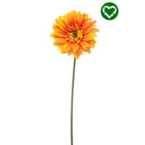 Artificial Gerbera Spray Recycled Orange L63cm
