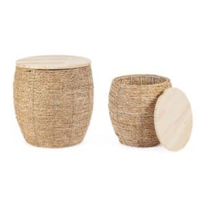 Shakir Round Natural Basket With Lid