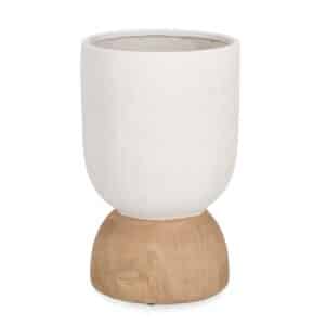 Hector High White-Natural Vase D20.5cm