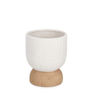 Hector High White-Natural Vase D14cm