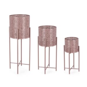 Naira Round Tall Pink Vase Holder