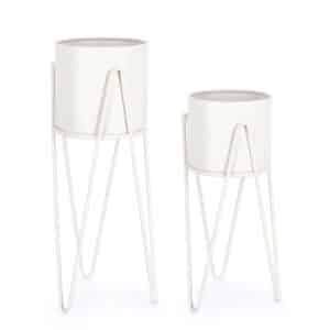 Madelyn White Round Flower Holder