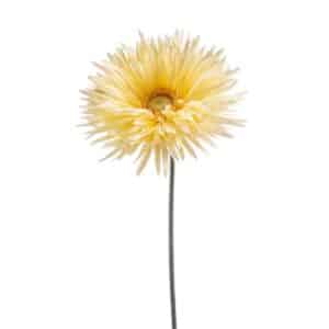 Artificial Gerbera Spider Spray Light Yellow L70cm