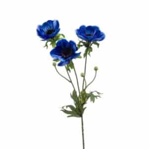 Artificial Anemone Spray Blue L75cm