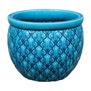 Singapore 1-01Q Turquoise Round Planter