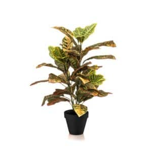 Artificial Croton Bush H65cm in Pot