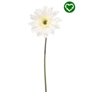 Artificial Gerbera Spray Recycled White L63cm