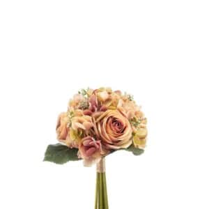 Artificial Hydrangea Rose Bundle Mauve L32cm