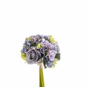 Artificial Hydrangea Rose Bundle Purple L32cm