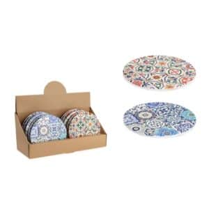 Soraia Round Blue-Red Trivet/Coaster Ø20cm