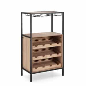 Isaac Black Bottle Rack Cabinet 12-Bottle