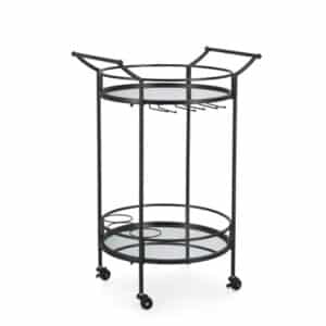 Isaac Black 3-Bottle Trolley