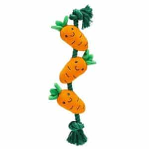 Beeztees Easter Floss Rope Carrot Dog Toy 38cm