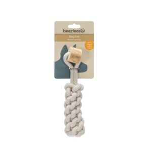 Beeztees Osa Cotton/Coffee Wood Dog Toy 24cm