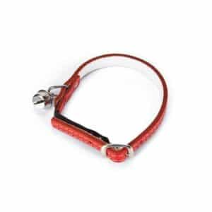 Beeztees Red Leather Cat Collar with Bell