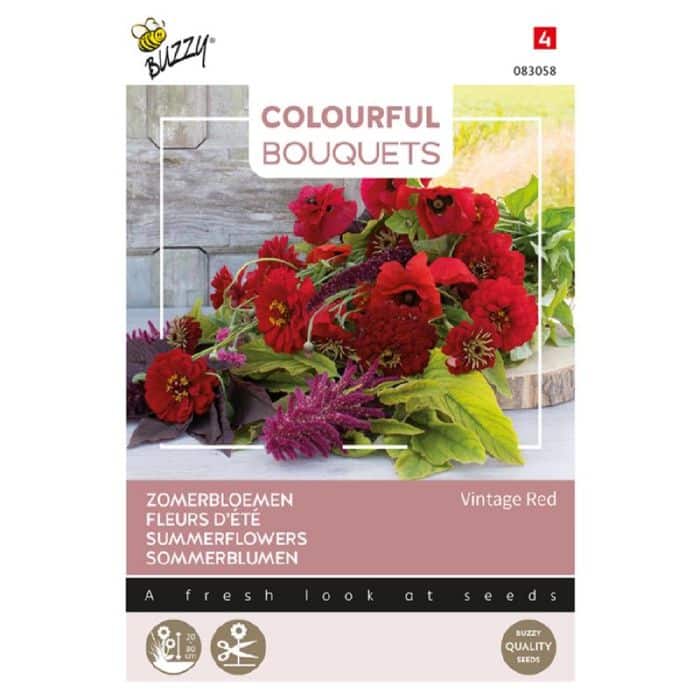 Buzzy® Colorful Bouquets, Vintage Red