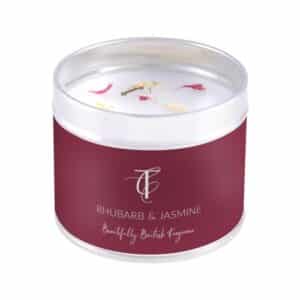 Rhubarb & Jasmine Tin Candle
