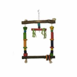 Bz Wooden Parrot Swing 35x56cm