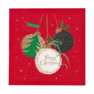 Greeting Card - Merry Christmas - Baubles