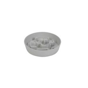 Beeztees Plastic Slow-Feed Bowl Nom Grey 23cm
