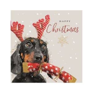 Greeting Card - Happy Christmas - Dog