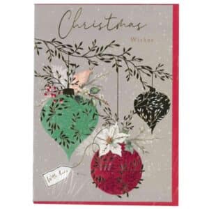 Greeting Card - Christmas Wishes - Baubles